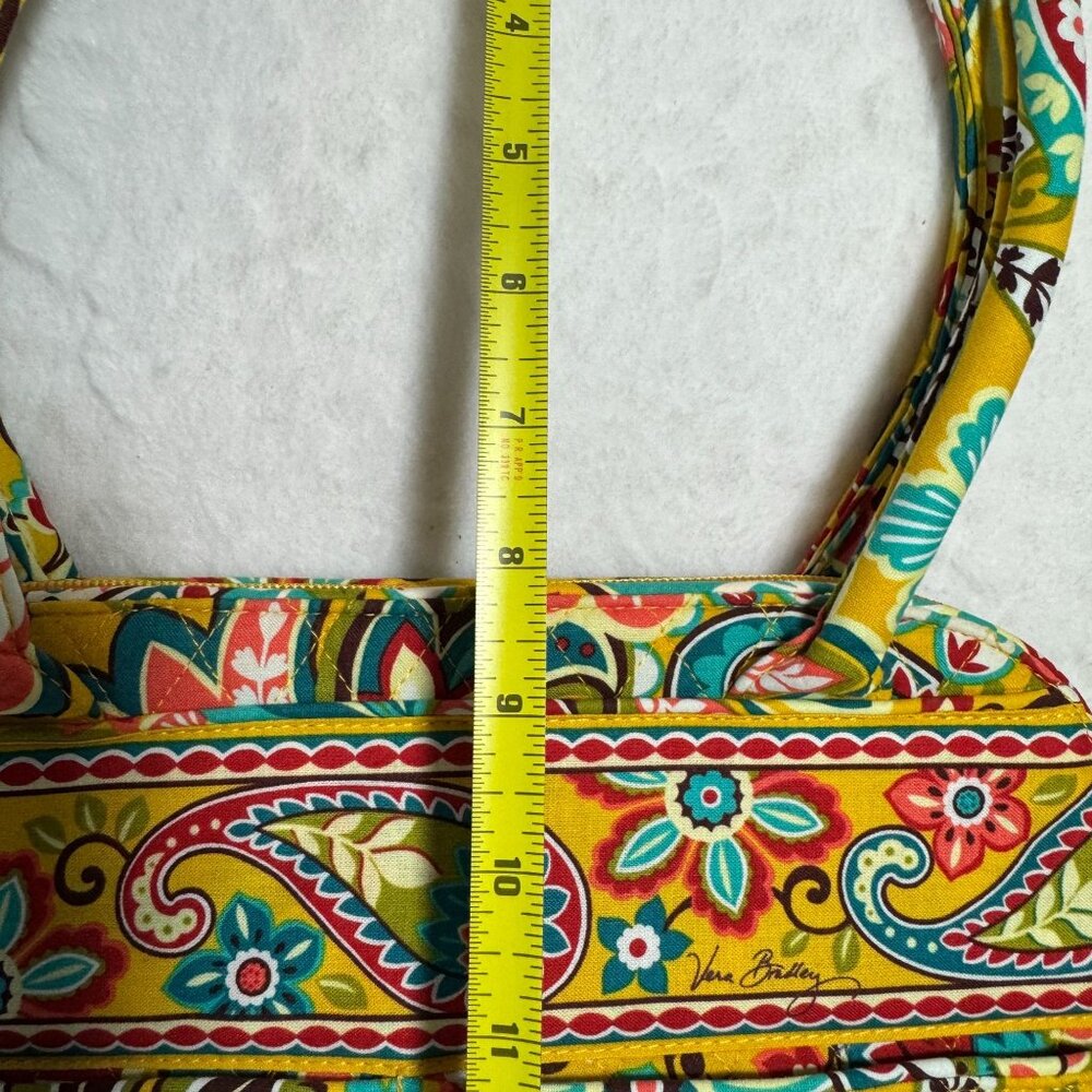 Vera Bradley Bowler Bag FALL 2012 Retired "PROVENCAL" Yellow floral pattern - Picture 10 of 12